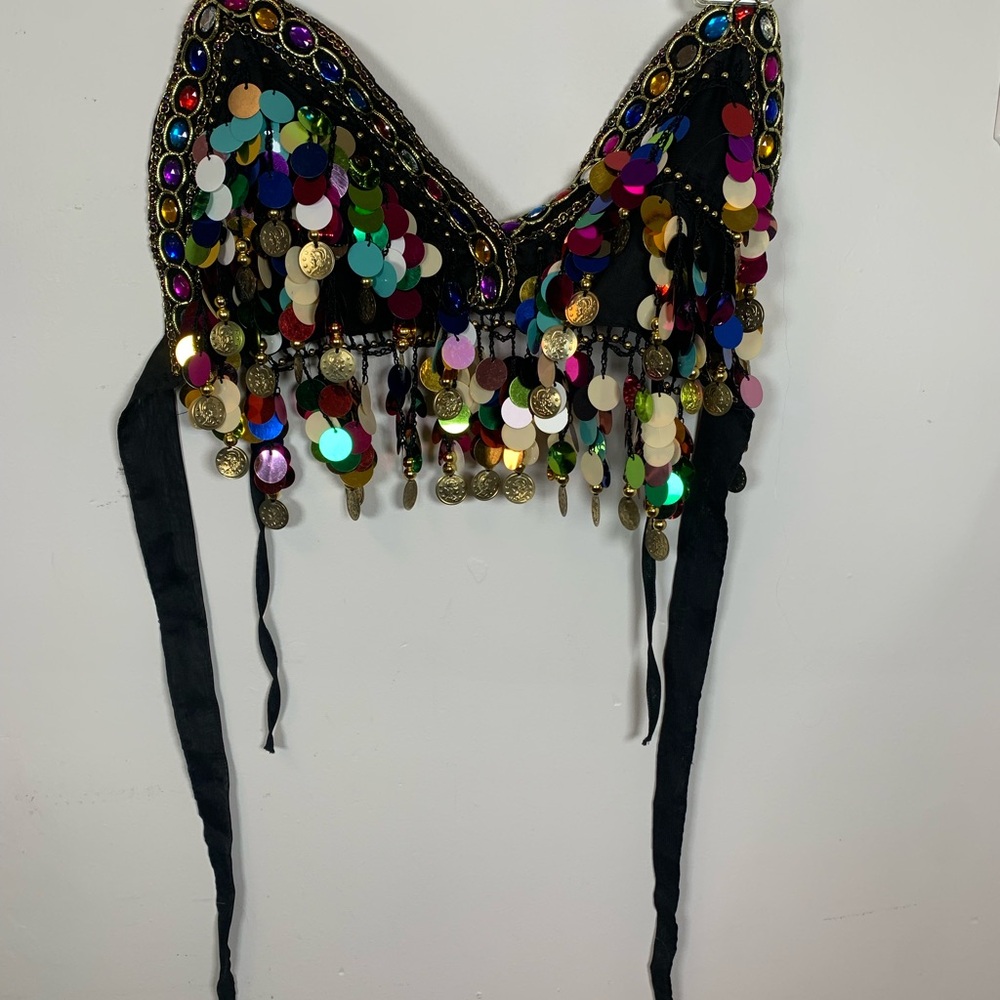 Boho Festival Bellydance Jangly Coin Top